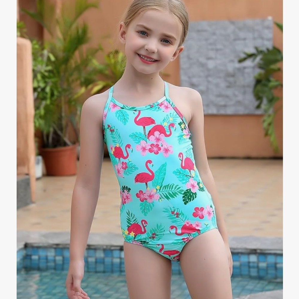 Dolxico Girls One Piece Swimsuit Mermaid Bathing Suit for Girls 8 -10 new